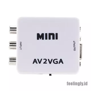 <FEELING> AV RCA To VGA Video Adapter HD 1080P TV Converter Switch Box