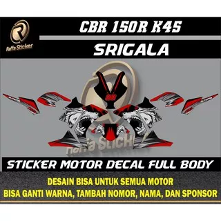 decal cbr 150r k45 decal cbr k45 lokal stiker cbr k45 stiker motor cbr k45 srigala