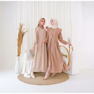 FALISHA DRESS by holla hijabs gamis fashion bahan shakilla ruffle cantik elegant modis trendy muslim