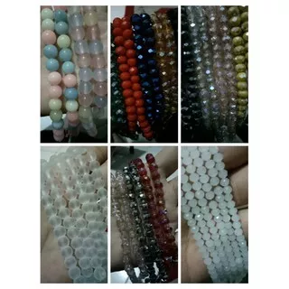 Premium Mute Kristal Ceko Batu Alam 4mm 6mm 8mm