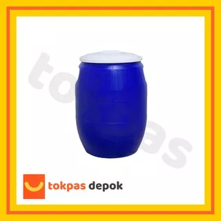 [GOJEK/GRAB] Tong Air + Tutup 60 Liter / Gentong / Drum Tempat Sampah Plastik Green Leaf 0506