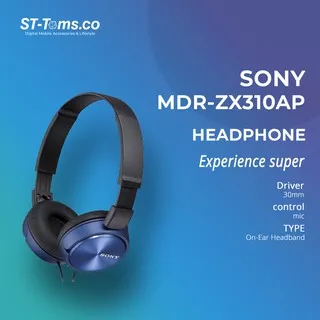 Sony Monitoring Headphones MDR-ZX310 AP / ZX 310AP / ZX-310AP - Blue