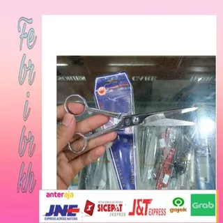 Gunting potong rambut Dovo Ice Tempered card biru ukuran 7.5