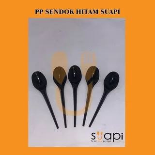 Sendok Makan Hitam - Sendok Plastik Warna - Sendok SUAPI