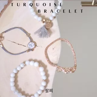 Bracelets White Turquoise/ Gelang set/ Gelang Marble/ Aksesoris gelang