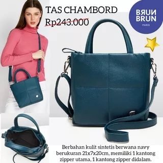 TAS CHAMBORD BRUNBRUN SOPHIE MARTIN PARIS BRUN BRUN TAS NAVY WANITA SLING BAG