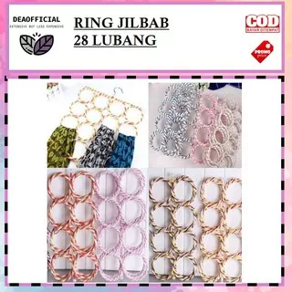 [DEAOFFICIAL] [HIJAB STORAGE] RAK JILBAB RING GANTUNG LUBANG ISI 28