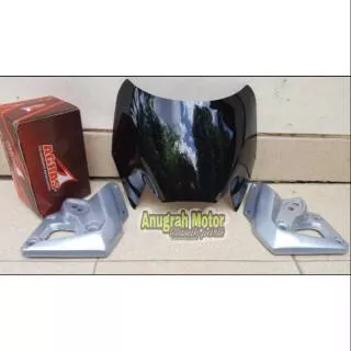 visor barong kupingan set pangkon lampu tiger revo tirev repro replika silver kaca hitam visor tirev