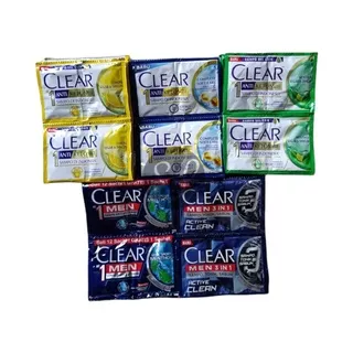 Shampo Clear Sachet Renteng Isi 12pc Sachet Shampo Clear Renceng All Varian