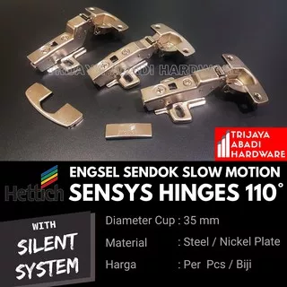 Engsel Sendok Sensys Hettich Slow Motion Silent System Lurus / Setengah Bungkuk / Full Bungkuk