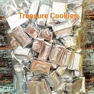 coklat delfi treasure cookies uk 1kg isi 96pcs original murah