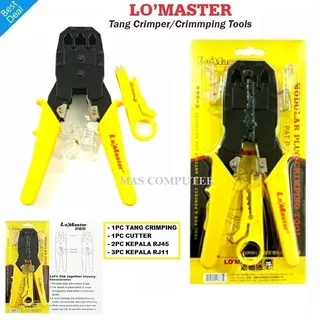 Tang Crimping Lo Master RJ45 CAt5E + RJ11 / Multi Tool Lo`Master / Tang krimping Kabel lan