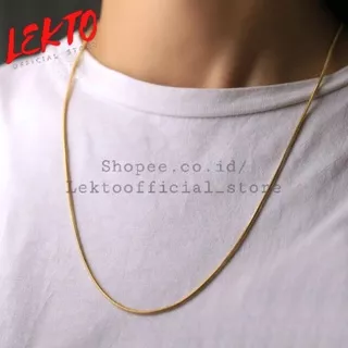 Kalung Titanium Pria Anti Karat Wanita Asli Cowok Cewek Unisex Asli Keren Silver Perak Putih Kalung Monel Anti Karat Pria Wanita Asli Premium Exclusive Silver Gold Emas Kalung Kesehatan Pria Kalung Rantai Kalung Titanium Anti Karat Pria Wanita Kalung Pria