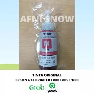 Tinta Epson Original 673 Reffil LOOSE PACK Printer L800 L1800 MAGENTA