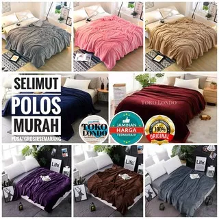 Selimut Polos Tebal 600gr ANNA D&Z Selimut Bulu Polos Abu2 golden krem navy maroon light brown Selimut Hotel Luxury Premium Blanket Murah