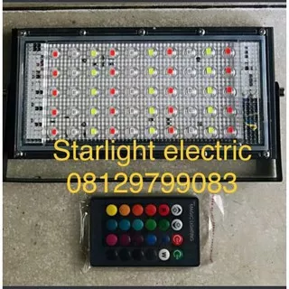 lampu tembak led sorot RGB 50w 50 watt warna warni outdoor floodlight sorot party pesta cafe