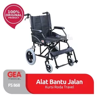 Kursi Roda Travelling GEA FS 868 Black Steel Lipat Umroh FS868