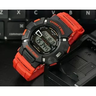 JAM TANGAN ORIGINAL DIGITEC DIGITAL DG2095 STRAP RED WATERRESISTAN BISA DIPAKE BERENANG