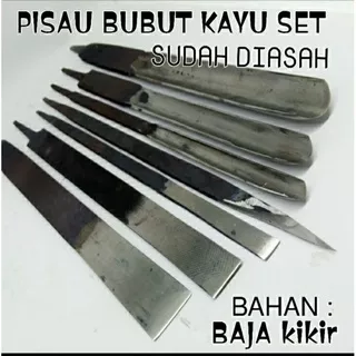 PROMO PAHAT BUBUT KAYU / PISAU BUBUT KAYU SET 7 pcs BAJA KIKIR SIAP PAKAI KWALITAS TERJAMIN