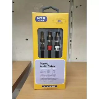 NYK Kabel Audio 3.5mm to 2x RCA Aux 3.5 mm Cable NYK-AV35M2RCAM-150GL