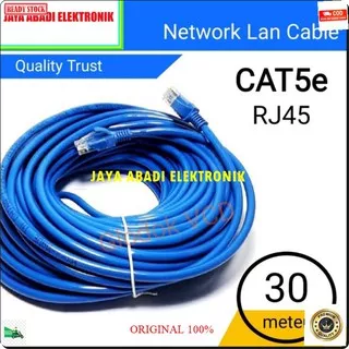 ORIGINAL KABEL LAN RJ45 30 METER CAT5 UTP INTERNET WIFI HOTSPOT JARINGAN KONEKTOR PLUG BOOT KOMPUTER SWITCH ROUTER MODEM COMPUTER INDIHOME FIRTSMEDIA ROUTER  ORIGINAL kabel lan rj45 30 meter INTERNET CAT5 UTP Scable konektor wifi internet PLUG boot komput