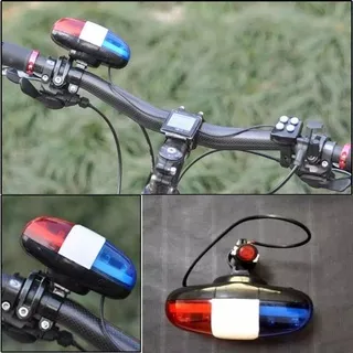 Mainan Aksesoris Bel Klakson Sepeda Anak Sirine Polisi Bicyle Police LED MUSIC Free Battery