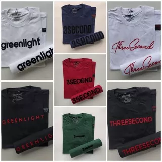 kaos disto 3second greenlight atasan pria wanita / t-shirt three second grlt