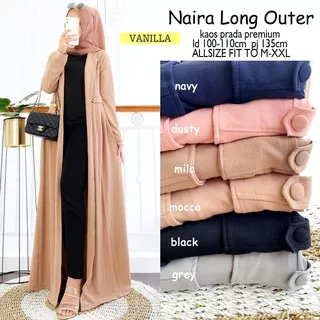 JMY - Cardigan Panjang Premium Original Naira Long Cardi by Fashion Hijab Solo Baju Ori Solo BISA COD
