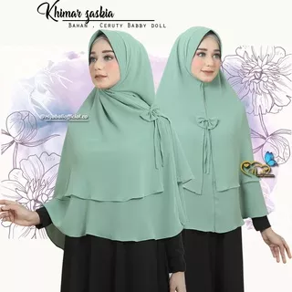 Khimar 2 Layer Jumbo Ceruty Kerudung Syari Jumbo Ceruty Hijab 2 Layer Jilbab Syari Khimar Zaskia Z1