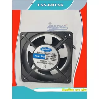 FAN SHOW CASE 12CM X 12CM 220VOLT | MOTOR DINAMO KIPAS KOTAK PENDINGIN CONDENSOR KULKAS DLL