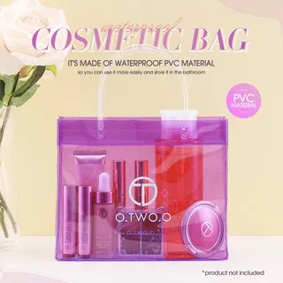 O.TWO.O 1PCS Cosmetic bag purple transparent PVC handbag