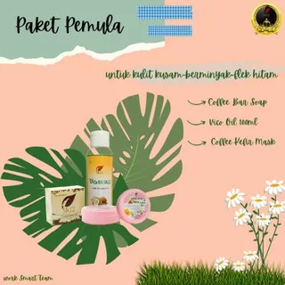 PAKET PEMULA COFFEE SR12 UNTUK KULIT WAJAH KUSAM/BEKAH JERAWAT/NODA HITAM