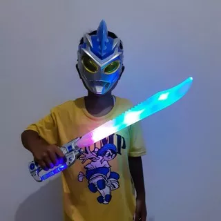 Mainan Set Pedang LED & Topeng Ultraman - Cosplay Anak ultraman Keren