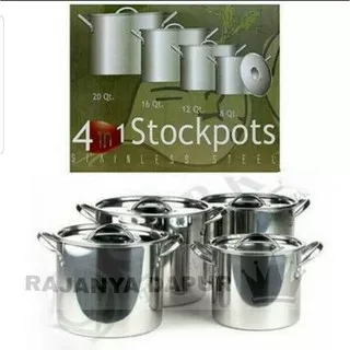 Panci Stock Pot supra 4 in 1 - panci stainless steel 4 in 1 supra