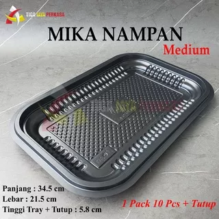 Nampan Mika Plastik Sedang M / Nampan Plastik / Nampan Kue @10pcs +Ttp