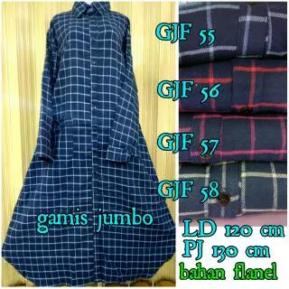 Gamis flanel/gamis flanel jumbo/gamis kotak/gamis jumbo/gamis busui/gamis big size/gamis