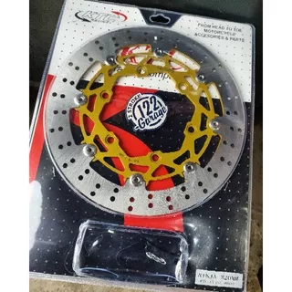 cakram piringan piring disc KTC racing floating 320 kawasaki ninja rr 150 karbu 2T gold 320mm plus breket untuk velg ori vrossi rcb vnd