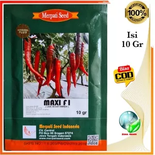 Bibit Cabe Merah Besar MAXI F1 Isi 10 Gram - Benih Cabe Besar Hibrida - Bibit Cabai