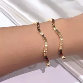 Gelang Cartier Wave Bangle Kadar 17K/750