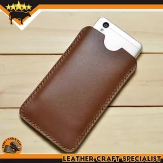IPHONE 6 / 6S / PHONE LEATHER POUCH/SLEEVE/CASE (KULIT FULL GRAIN) PROMO FREE CABLE CLIP