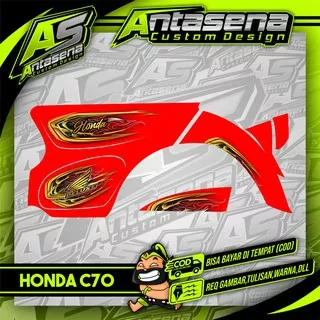 Striping C70 Racing Herex Stiker Motor Variasi Honda C70/Ulung/Olong Sticker Decal Custom 16