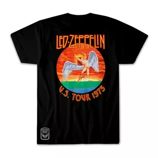 LED ZEPPELIN TOUR 1975 - Premium Tshirt / Kaos Oversize / Aesthetic Tee / Tumblr Tee / Casual / Korean / Japanese / Music / Band / Rock / Metal / Distro / Vintage / Unisex / Baju Atasan / Glowday Store