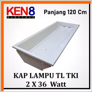 YERA | Kap Lampu TL TKI 2 x 36 Watt | 2 x 16 Watt LED Philips - Kap Lampu