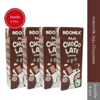Susu UHT Indomilk Jeju Chocolate  Bundle 4 pcs