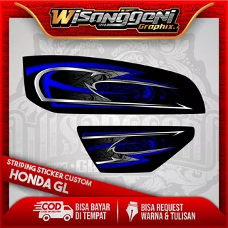 STRIPING STICKER DECAL HONDA GL 100 CUSTOM 3