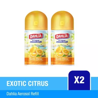 DAHLIA Freshgo Air Freshener Automatic Refill 225ml - Exotic Citrus x2 pcs