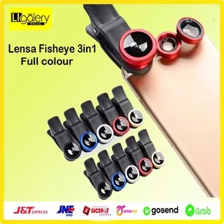 [BISA COD] Lensa Fisheye 3in1 Jepit Universal Clip Lens Fish Eye Macro Wide Angle 3IN1 Kamera HP Selfie