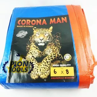 Terpal A8 6x8 Corona Man b/o Terpaulin Terpal Korea Terpal plastik Terpal kolam ikan Terpal Lembaran