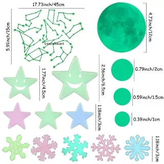 ?Louisheart? Glow in The Dark Stars for Ceiling, 354Pcs for Ceiling Kids Room Wall Decoration Hot