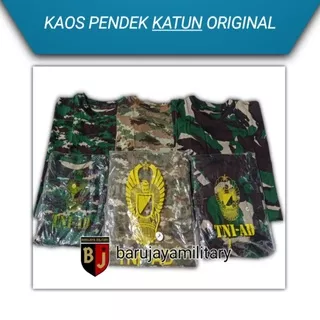 Kaos Loreng Pembagian Katun Tebal Lengan Pendek Kaos Oblong Jatah Original TNI Malvinas NKRI Kostrad